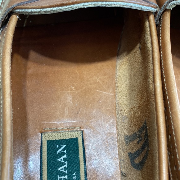 MENS COLE HAAN Leather and linen loafers Made in the USA - Picture 8 of 16